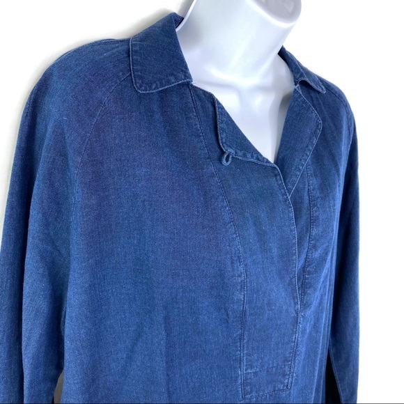 Loft by Ann Taylor Denim Long Sleeve Tunic Top M - Picture 4 of 8
